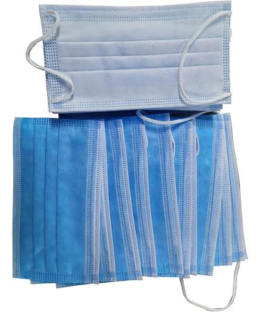 Type IIR fluid resistant surgical Face Masks Disposable Face Masks For Everyday Use Essential Face Mask For Bacterial protection Pack of 50 Colour - Blue One Size 1 count (Pack of 50) - Buy Online on GoSupps.com