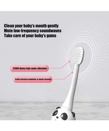 Sonic Electric Kids Toothbrush with Panda Pattern | Soft Bristles | 3 Replacement Heads | 12,000 Times/Min - Buy Online on GoSupps.com