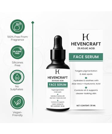 Hevencraft Facial Serum for Daily Skincare Lightweight & Non-Sticky Face Serum for Men & Women Fast Absorbing Formula for All Skin Types 30 ml - Buy Online on GoSupps.com