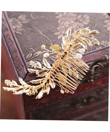 FRCOLOR silver crystal hair comb rhinestone side comb clear crystal hairpin vintage bridal hair comb leaf hair pins rhinestone hairpin gold hair clips Hair piece wedding bride - Buy Online on GoSupps.com