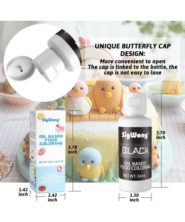 Oil Based Food Coloring - 50ml Black Upgraded Food Coloring for Chocolate Edible Oil Based Food Dye for Cake Decorating Baking Candy Melts Cookie Icing Frosting Fondant Meringues - 1.69 Fl.Oz Bottles (Christmas) - Buy Online on GoSupps.com