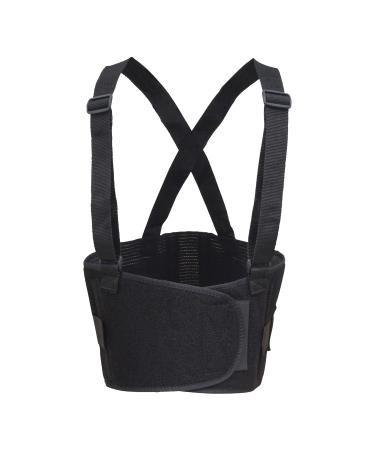 Body Sport Ultra Lift Back Support - Heavy-Duty Adjustable Lumbar Posture Brace for 32-44 Waist - Support Belt with Suspenders in Black | International Shipping - Buy Online on GoSupps.com