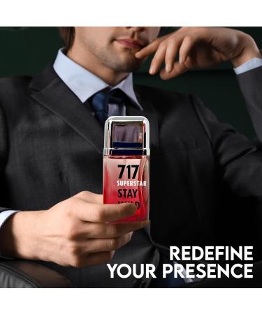 717 Superstar Sensual Woody Fragrance for Men | Long Lasting Cologne Aromatic Scent Eau de Parfum Natural Spray - Great Holiday Gift 3.4 Fl Oz/100 Ml - Buy Online on GoSupps.com