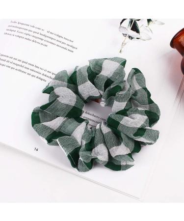 9 Pack Plaid Cotton Scrunchies Gingham Hair Bands for Women and Girls - Buy Online on GoSupps.com
