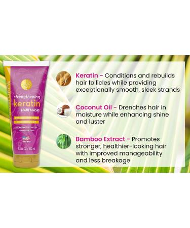 Arganatural Keratin Hair Mask 8.5 FL OZ Tube - Deep Conditioning Treatment - Buy Online on GoSupps.com