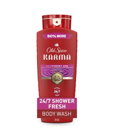 Old Spice Red Collection Body Wash for Men Karma Scent Refreshing Clean Moisturizing Formula Long-Lasting Fragrance 24oz (709ml)
