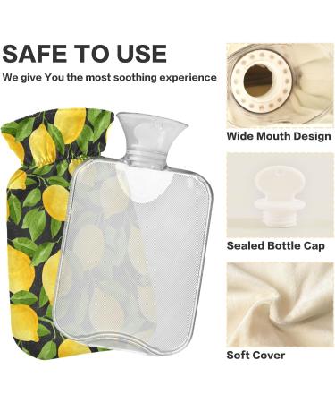 NAANLE Watercolor Lemons Hot Water Bottle - 1L Transparent Bed & Feet Warmer | Pain Relief & Heat Therapy - Buy Online on GoSupps.com