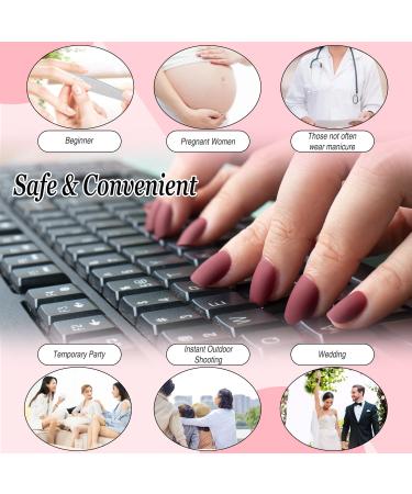 288PCS Matte Short Square False Press On Nails Pack #1 - Solid Color Acrylic Squoval Nail Tip Kit with Stickers, Tabs, Prep Pads, Nail File, Cuticle Stick | 01-12SJZJP Pack 1 - Buy Online on GoSupps.com