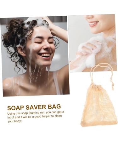 NULYLU 6pcs Soap Bag Exfoliating Soap Pocket Soap Mesh Pouch Soap Holder Bag Bar Soap Holder Ramie Beige - Buy Online on GoSupps.com
