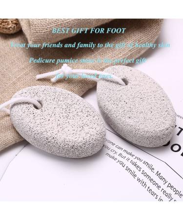 4-Pack Natural Pumice Stone for Feet by Borogo - Callus Remover for Feet and Hands - Exfoliating Foot File for Dead Skin on Heels, Elbows, and Hands - Buy Online on GoSupps.com