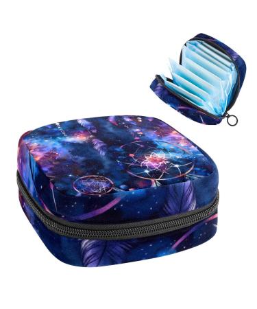 MUOOUM menstrual pad bag zipper women's brick bag tampons collection bags for women and girls (cat glasses) color 5 4.7x6.6x6.6 in/12x17x17 cm