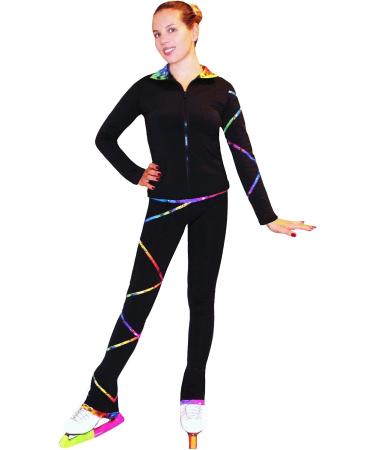Ice Fire Girls Figure Skating Criss Cross Pants - Rainbow (Size 10-12 Years) - Buy Online on GoSupps.com