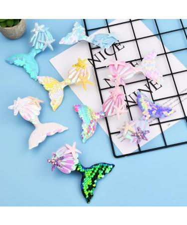 Girls Hair Clips Sparkly Mermaid Hair Clips Children Hairpin Cute BB Barrettes Hair Accessories Kids Hairpins Hair Clips Mermaid Bow Headband for Women Kids Baby Teenagers Girls Multicolor (A) - Buy Online on GoSupps.com