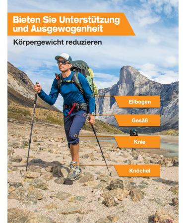 Glymnis Carbon Nordic Walking Sticks | Adjustable 65-135cm Trekking Poles | Lightweight Hiking Sticks with Cork Handle & Rubber Buffers - Black - Buy Online on GoSupps.com