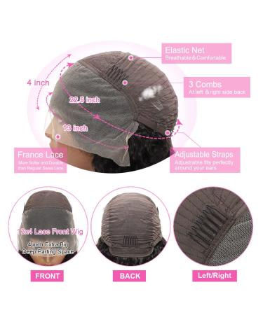 Vestlucky 22 Inch HD Lace Front Human Hair Wig | Pre Plucked Deep Wave Frontal Wig 180% Density | Brazilian Virgin Hair Curly Lace Front Wig for Black Women - Buy Online on GoSupps.com