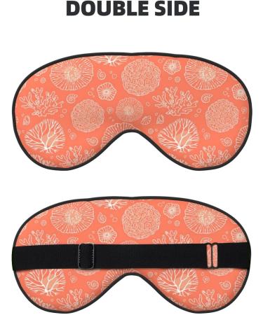 Marine Theme Corals Print Sleep Eye Mask | Soft Eyeshade for Travel & Night Sleep - Buy Online on GoSupps.com