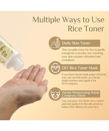 Rice Water Face Toner 155ML - Refreshing & Nourishing Skincare for Women | Hydrating Daily Facial Toner - Buy Online on GoSupps.com