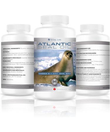 Vital Life Atlantic Seal Oil 500mg * 300 Softgels - Natural Rich Source of Omega-3 Fatty Acids & DPA/DHA/EPA for Optimal Health - Better Absorption - Boost Brain Power - Maintain Cardiovascular Health - Lower Cholesterol & Triglyceride - Anti-Inflammation - Buy Online on GoSupps.com