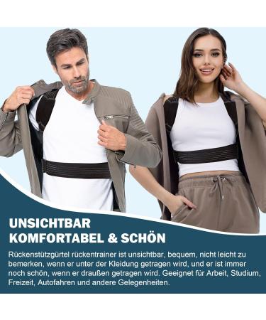 Kungfuren Posture Corrector - Back Brace for Men and Women - Lower Back Pain Support Belt - Black (Size M 29-34) - Buy Online on GoSupps.com