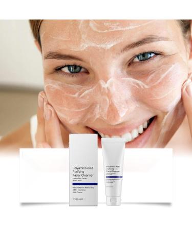 Polyamino Acid Purifying Facial Cleanser Deep Cleansing Face Wash for Soft Radiant Skin Gentle Daily Cleanser for All Skin Types White - Buy Online on GoSupps.com