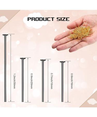 Junkin Multicolor Headpins Set - 2800 Pieces for DIY Jewelry Making | Flat Head Pins in Various Sizes - 0.63, 0.71, 0.79, 1.18 | Beading Pins for Jewelry Crafts - Buy Online on GoSupps.com