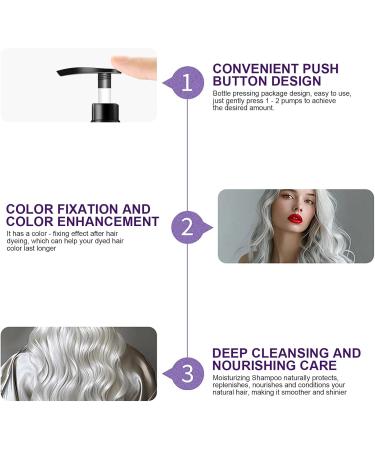 Shampooing violet pour cheveux blonds shampooing correcteur de couleur violet pour cheveux blonds gris argent am liore la brillance et la protection pour tous les types de cheveux - Buy Online on GoSupps.com