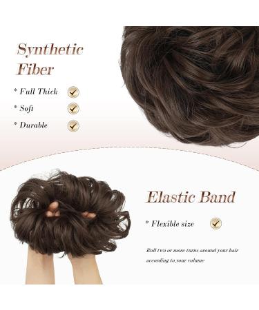 FESHFEN Messy Bun Hair Piece - Synthetic Wavy Curly Chignon Ponytail Extension for Women, Girls, Kids - 1PCS - Buy Online on GoSupps.com