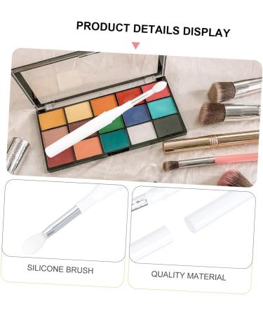 POPETPOP 4 Pcs Silicone Lip Brush Eyeshadow Lip Balm Double Ended Makeup Brush Double Heads Silicone Brush Eyeshadow Brush Clear Makeup Bags Lipstick Brush Make up White - Buy Online on GoSupps.com