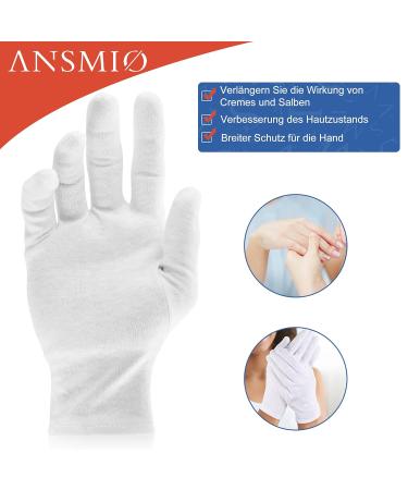 Ansmio 12 Pairs of 100% Cotton Jersey Gloves - Soft Protective Fabric Gloves Size L (27 cm) - International Shipping Available - Buy Online on GoSupps.com