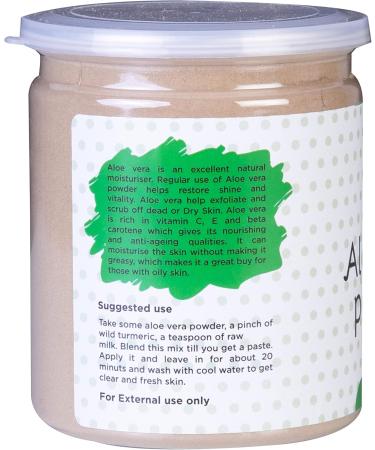 Aloe Vera Powder 250g | Moisturizing Mask for Dry Skin | Hair Mask Ingredient for Hair Growth | Made from Pure & Organic Aloevera | Yogi's Gift  - Buy Online on GoSupps.com