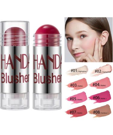 LXZJJM Multi-Use Makeup Blush Stick Cream Blush for Cheeks Cream Blush Stick For Cheek & Eyes & Lips Waterproof Natural Nude Makeup Suitable for All Skin (#06(Matte)) - Buy Online on GoSupps.com