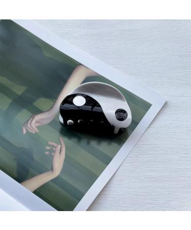Semicircle Tai Chi Hair Clips - Non-Slip Retro Acetate Yin Yang Ponytail Holders for Girls | Stylish & Durable Hair Accessories - Buy Online on GoSupps.com