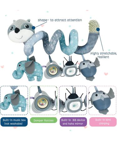 Coriver Stroller Toys for Babies | Spiral Hanging Toy for Car Seat & Stroller | Baby Mobile for 0-6 Months (Gray) - Buy Online on GoSupps.com