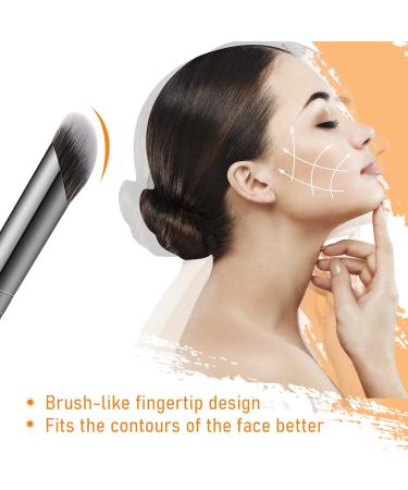 2-Piece Angled Concealer Brush Set - Under Eye & Foundation Brush for Liquid/Cream Makeup - Mini Nose Contour Brushes - Buy Online on GoSupps.com
