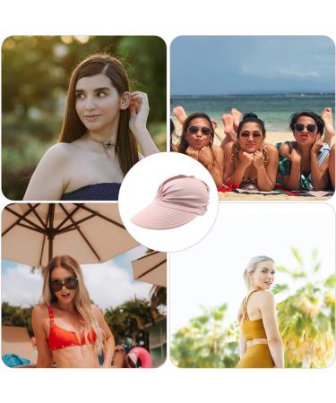 Foldable Pink Sun Visor Cap for Women | Summer Outdoor Sports & Beach Protection - Buy Online on GoSupps.com
