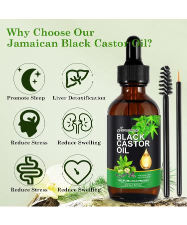 Organic Jamaican Black Castor Oil & Gua Sha Massage Tools Set | 100% Pure Cold Pressed Oil for Body Care & Skin Massage - Buy Online on GoSupps.com