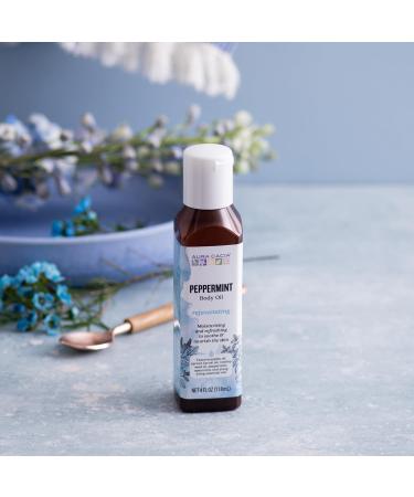 Buy Aura Cacia Peppermint Body Oil 4 fl. oz. - Pure Essential Oils for Relaxation & Refreshing Aromatherapy - International Shipping Available - Buy Online on GoSupps.com