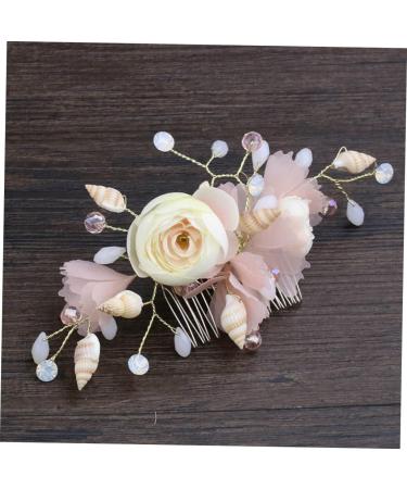 DOITOOL Bridal Hair Comb Hanfu Headwear Womens Hair Clips Hair Rhinestone Flower Hair Insert Comb Prom Hair Accessories Tiara Wedding Flowers Bride Zircon Pink The Flowers - Buy Online on GoSupps.com