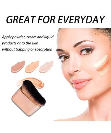 Professional Kabuki Makeup Brush for Flawless Blending - High Density Flat Brush for Powder Cream and Liquid Blush | Ideal for Face Legs Tanning & Concealer - Buy Online on GoSupps.com