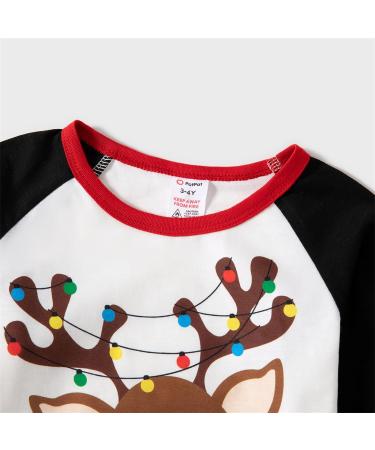 PatPat Family Matching Christmas Pajamas Set - Tree Snowflake & Letters Print - Kids 6-7 Years - Red & Black Sleepwear - Buy Online on GoSupps.com