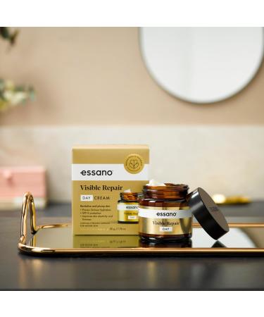 Essano Visible Repair Face Moisturizer Day Cream with Hyaluronic Acid Hydrating & Rejuvenating Daily Moisturizer for Mature Skin Care Supports Firm Skin & Appearance of Fine Lines & Wrinkles 50g - Buy Online on GoSupps.com