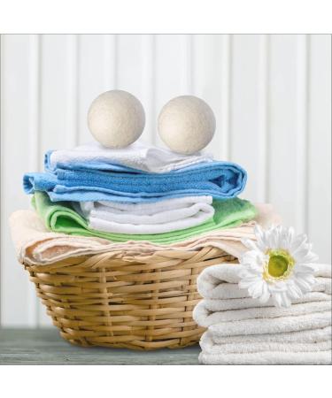 Wool Dryer Balls Natural Fabric Softener Reusable Organic Wool Laundry Balls Tumble Dryer Balls for Fabric Softening Reduce Drying Time Noise Wrinkles Free 7cm in Size Natural Wool (Pack of 2) - Buy Online on GoSupps.com