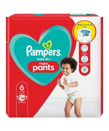 Pampers Baby-Dry Nappy Pants Size 6 15kg+ 28 Nappies