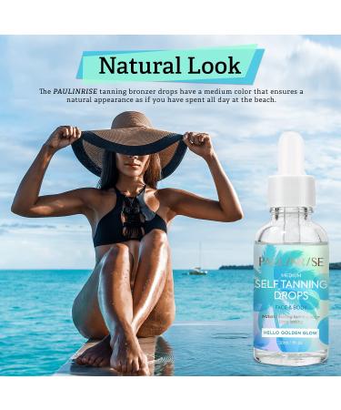 Vegan-Friendly Self Tan Oil Drops for Face and Body | Medium Self-Tanning Oil | Natural Look | 1fl. oz - Buy Online on GoSupps.com