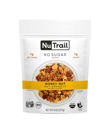 NuTrail Nut Granola, Honey Nut, No Sugar Added, Gluten Free, Grain Free, Keto, Low Carb, Healthy Breakfast Cereal 8 oz. 1 Count 1 Count (Pack of 1)