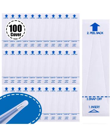 Digital Thermometer Probe Covers, 100PCS Disposable Universal Electronic Thermometer Cover, Oral Rectal Thermometer Covers, 3.75 x 1.02 Inches