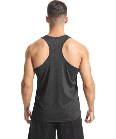 Ymmchy Men's Sport Tank Top 3-Pack - Quick Dry Sleeveless Muscle Shirts for Gym & Training - Black Gray Army Green - Size L - Buy Online on GoSupps.com