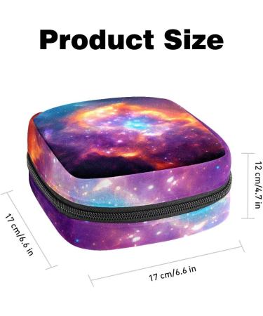 Galaxy Nebula Sanitary Napkin Storage Bag | Portable Menstrual Cup & Tampon Holder for Women & Teens | Colorful Breastfeeding Insert Pocket - 1 Piece - Buy Online on GoSupps.com