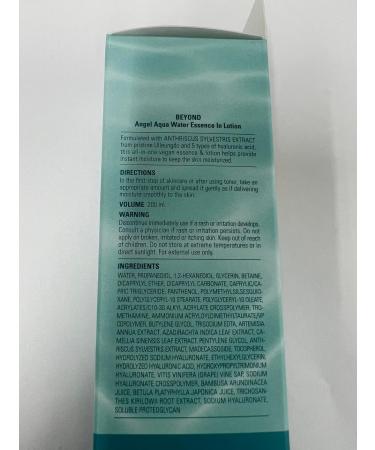 BEYOND Angel Aqua Moisture Lotion - Vegan Lightweight Moisturizer for Sensitive Skin 6.8fl oz | Korean Skin Care with Chervil & Hyaluronic Acid - Buy Online on GoSupps.com
