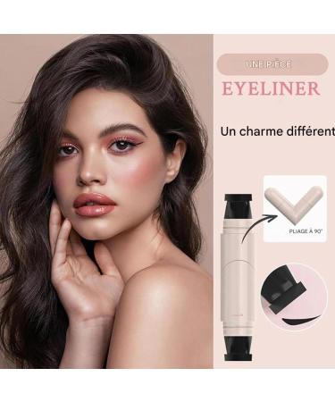  JINGLING JINGLING Eyeliner Stamp Pens Eye Shape Stencil Double Headed Waterproof Eyeliner Pencil for Easy Makeup and Eyebrow Shape Women - Buy Online on GoSupps.com